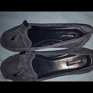 NWT blue suede loafers